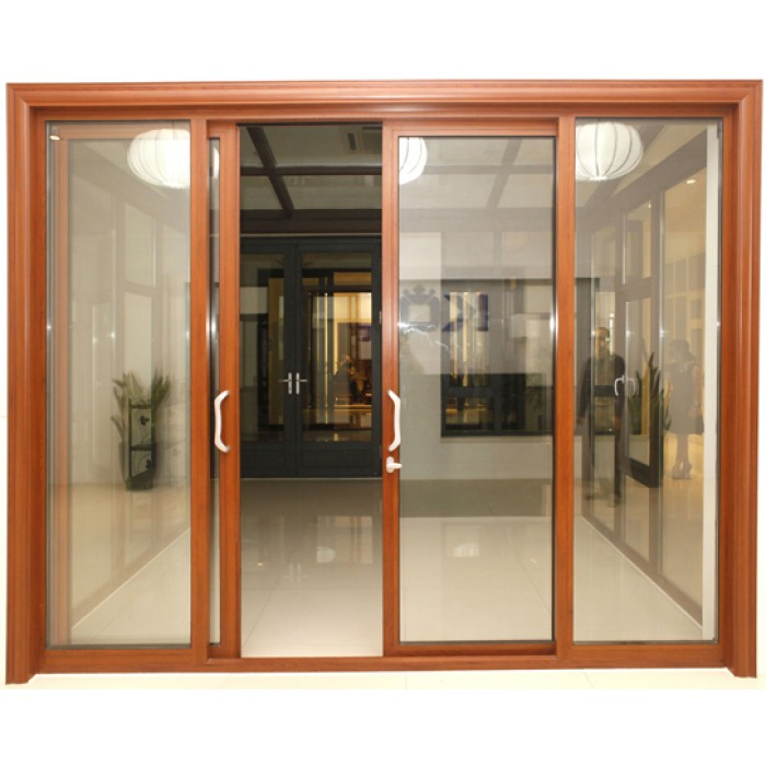 Cửa kính cường lực khung gỗ